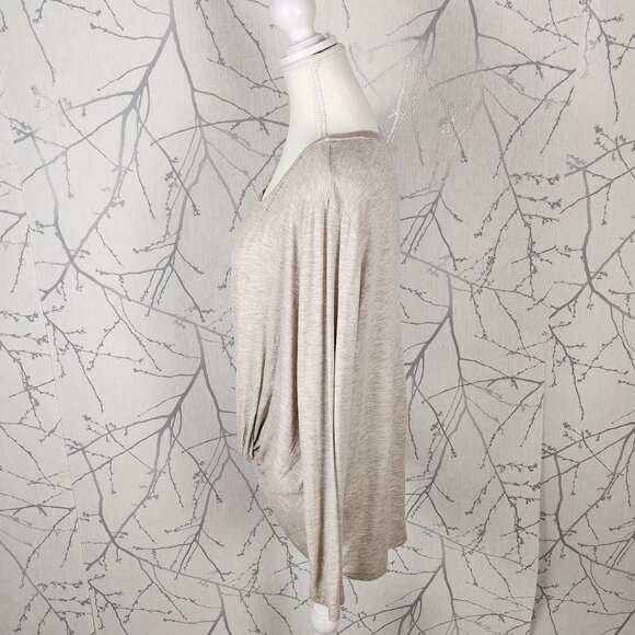 Jackson Rowe Ivory Modal Stretch Jersey Round Neck Knotted Front Tee - Picture 2 of 5